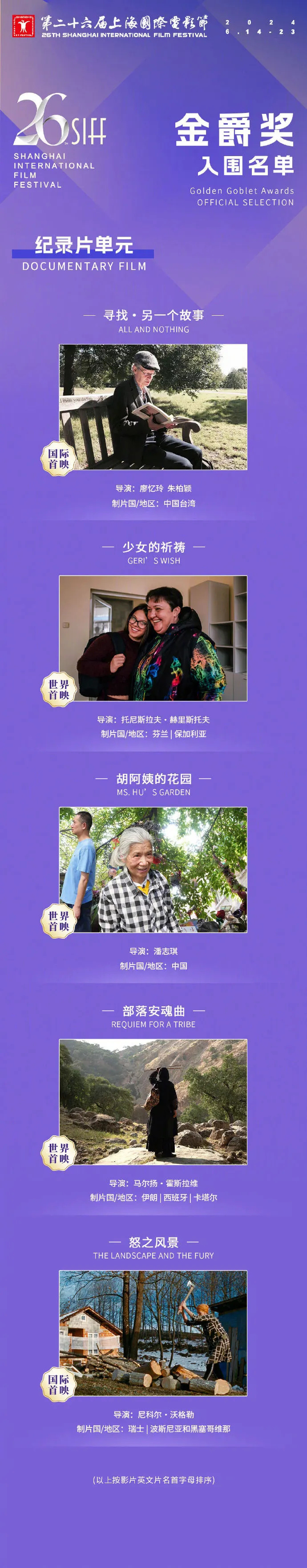 第二十六届上海国际电影节金爵奖入围名单公布  第5张