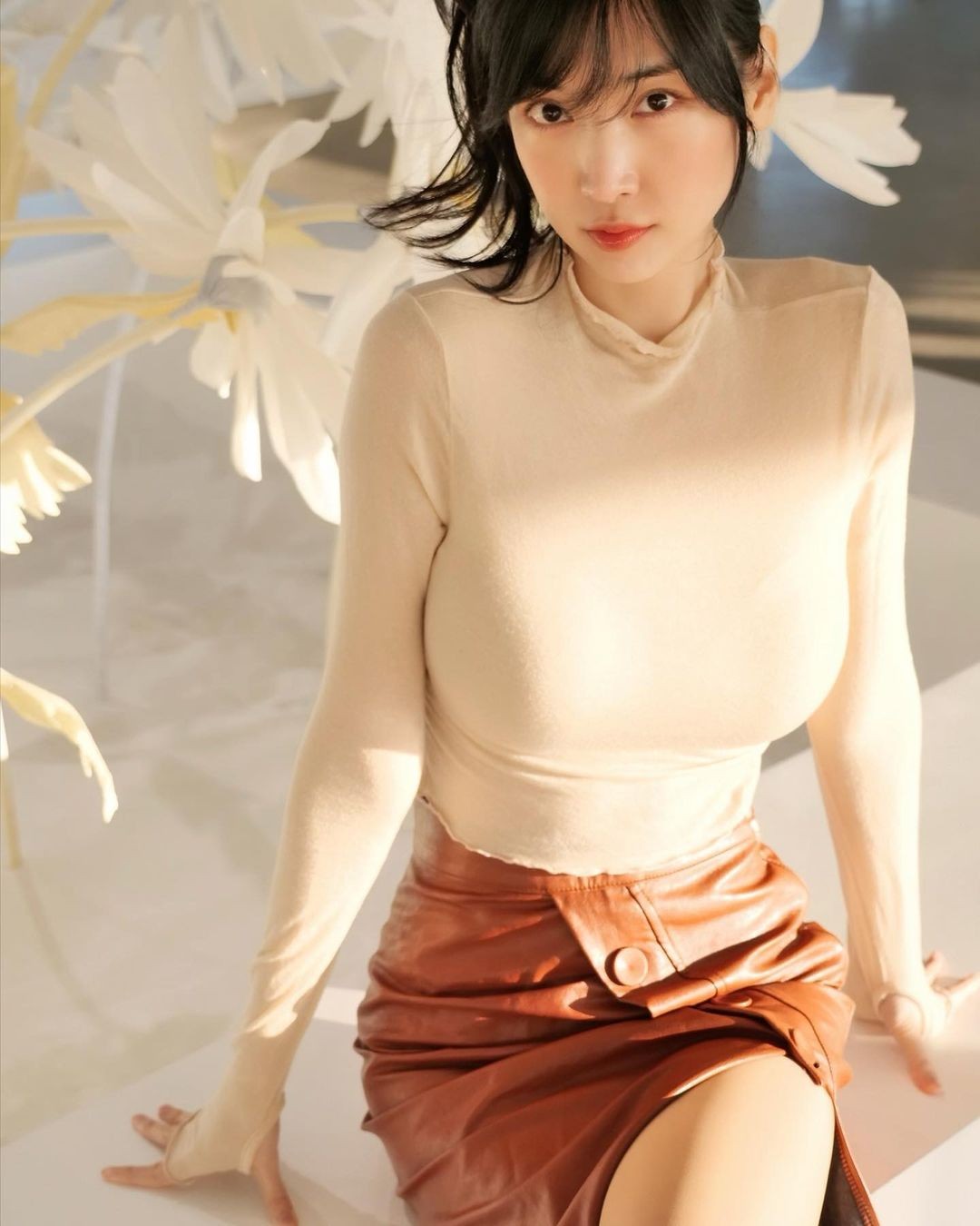 韩国美女模特이해인 이지福利图 眼神勾人的大姐姐  第1张