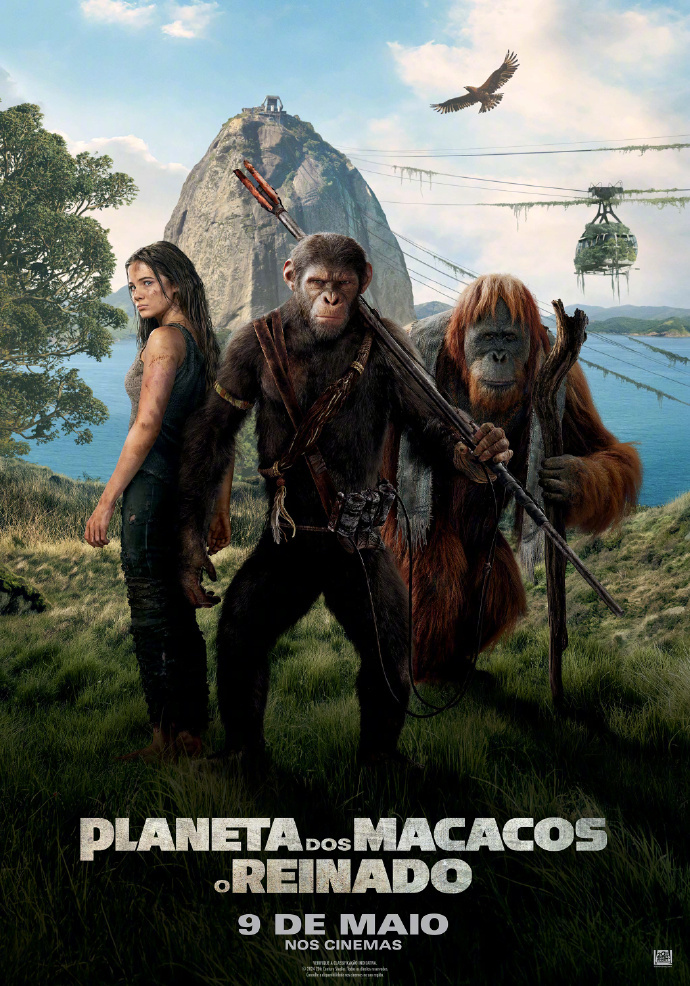 《猩球崛起：新世界》发布新海报 人类与猿并肩  第1张