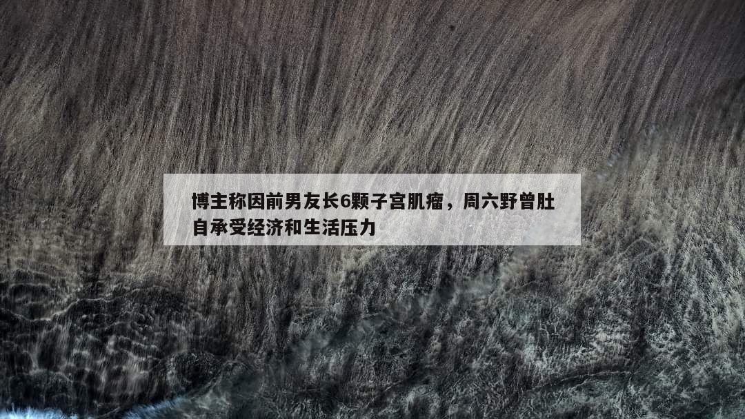 博主称因前男友长6颗子宫肌瘤，周六野曾肚自承受经济和生活压力  第1张