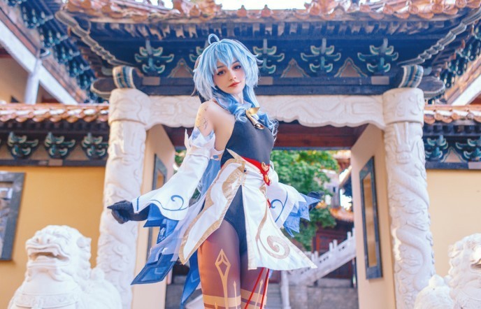 俄罗斯美女Cos《原神》甘雨 黑丝魅惑让人把持不住  第1张